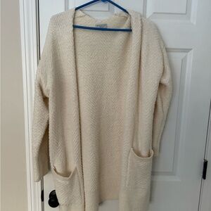 Cozy Cream Open-Front Sweater
